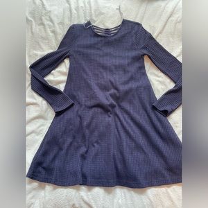 Alya Long Sleeve Dark Blue Tent Dress